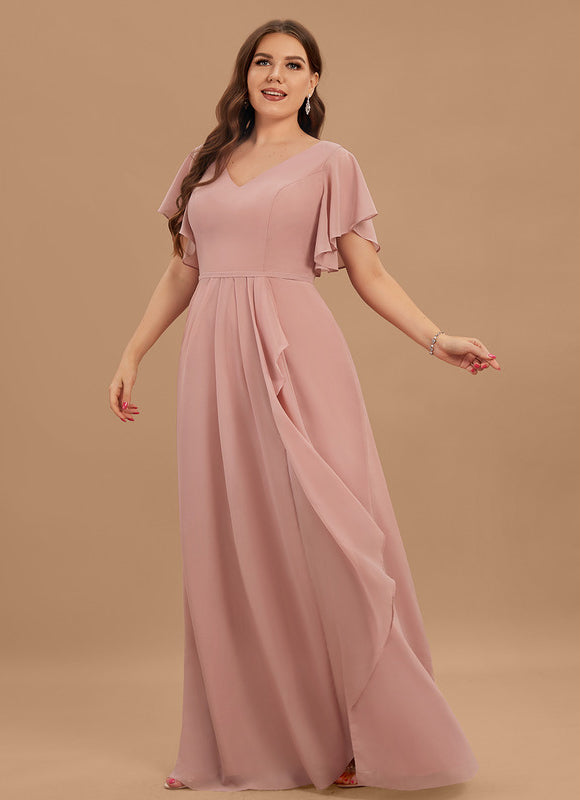 Robe Cérémonie Longue Volants Rose - gallery 8
