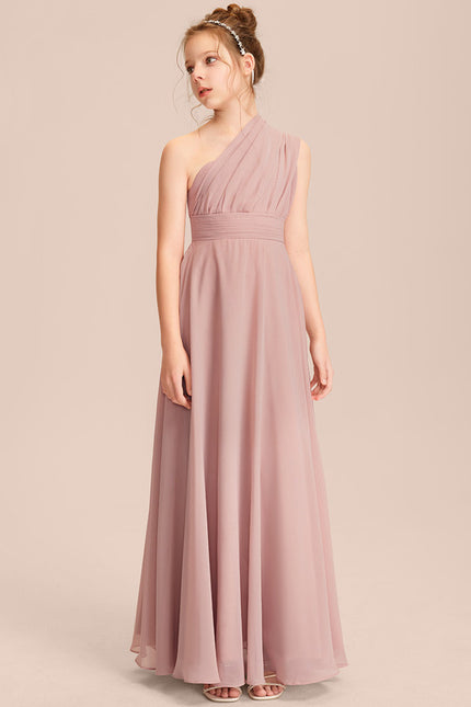 Robe Cérémonie Mousseline Rose Poudré - gallery 5