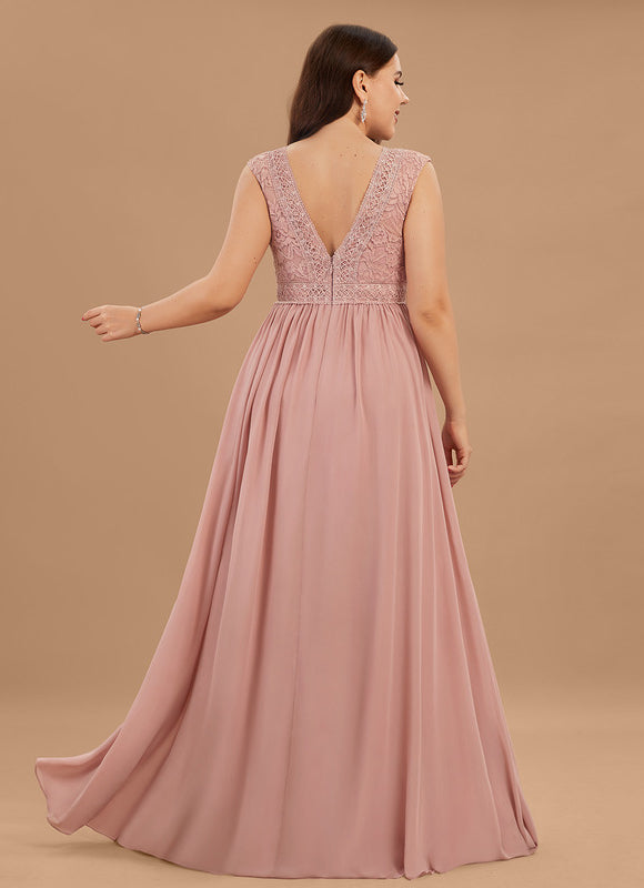 Robe Cérémonie Longue Rose Élégante - gallery 8