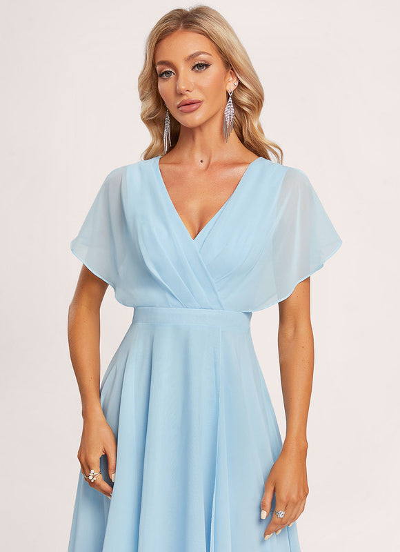 Robe Cérémonie Fluide Marine Élégante - gallery 4