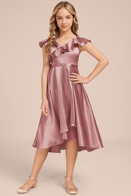 Robe Cérémonie Satin Bleu Ciel - gallery 5