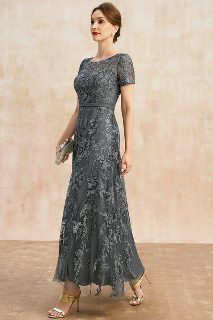 Robe Cérémonie Longue Violette Brodée - gallery 3