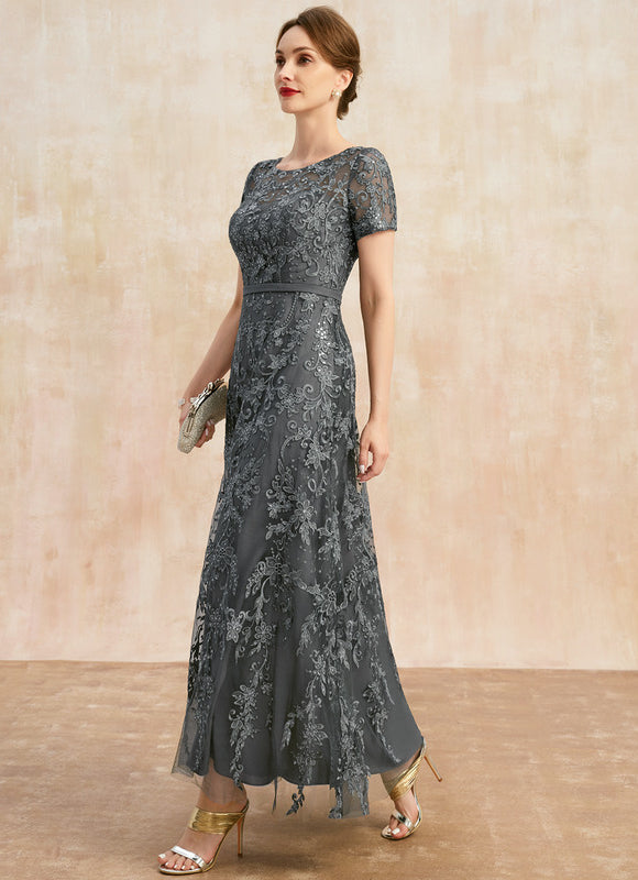 Robe Cérémonie Longue Violette Brodée - gallery 3