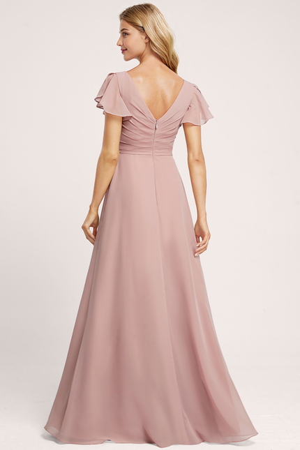 Robe Cérémonie Longue Volants Rose - gallery 4