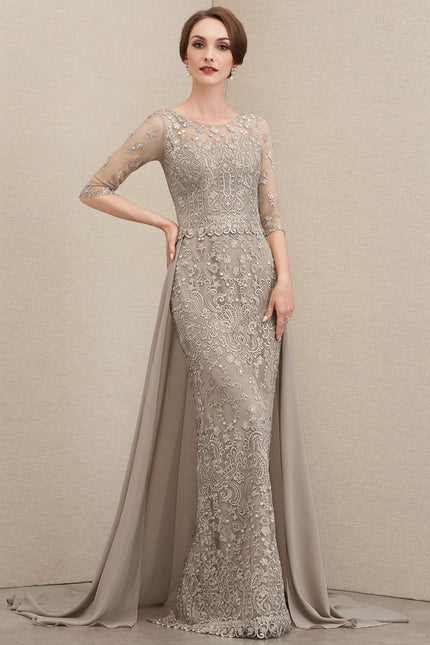 Robe Longue Ceremonie Beige - gallery 4