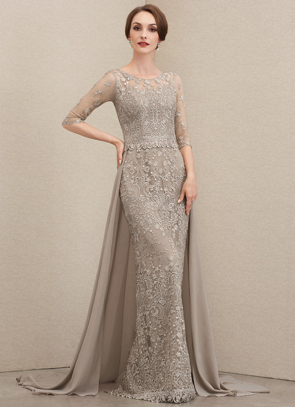 Robe Longue Ceremonie Beige - gallery 4