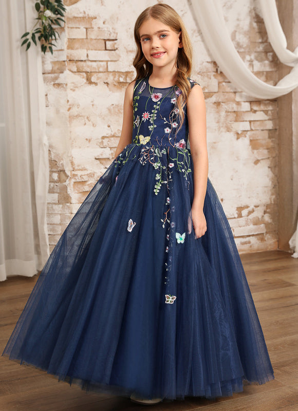 Robe Cérémonie Tulle Navy Floral - gallery 1