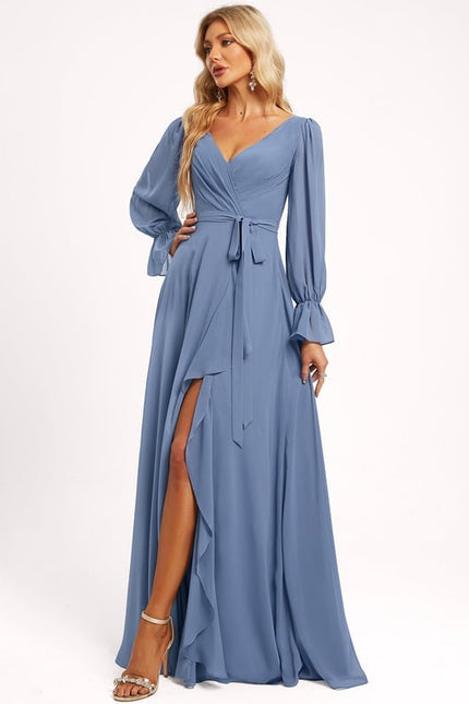 Robe Cérémonie Longue Volants Rose - gallery 5