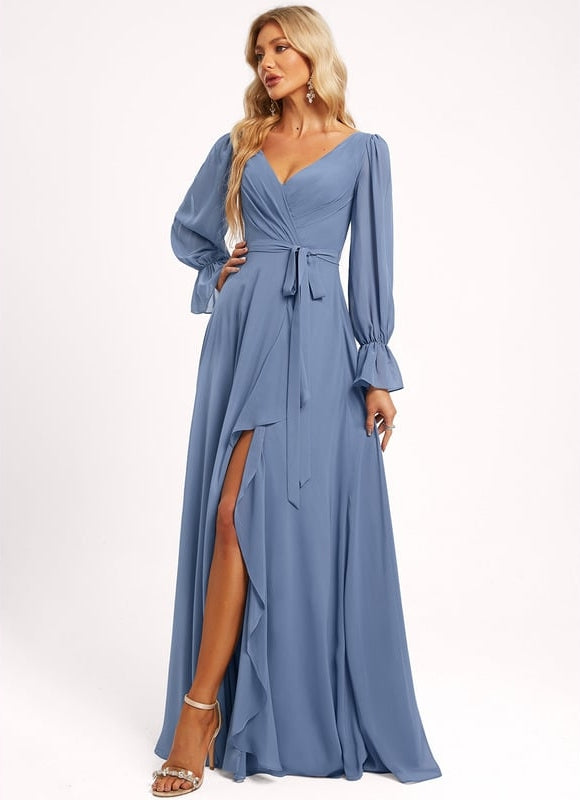 Robe Cérémonie Longue Volants Rose - gallery 5