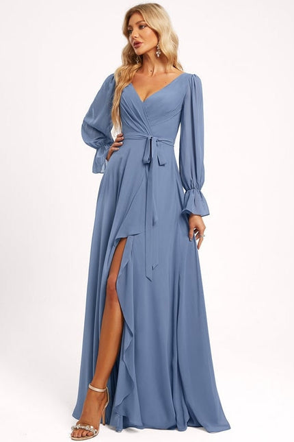 Robe Cérémonie Longue Volants Rose - gallery 5