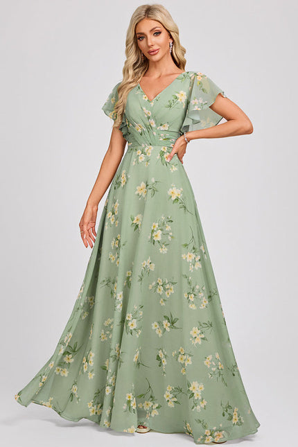 Robe Cérémonie Longue Volants Rose - gallery 2