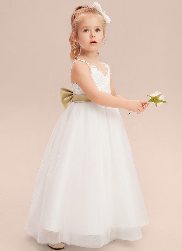 Robe Cérémonie Tulle Ivoire Nœud - gallery 1