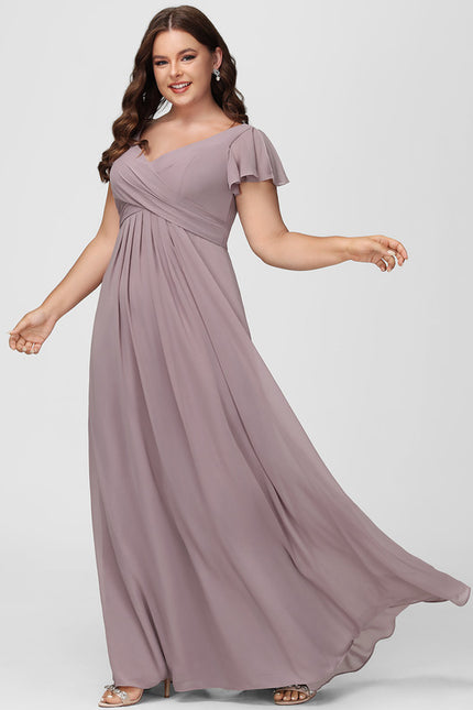 Robe Cérémonie Longue Volants Rose - gallery 4