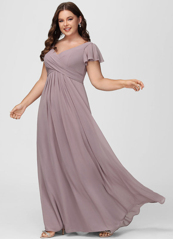 Robe Cérémonie Longue Volants Rose - gallery 4