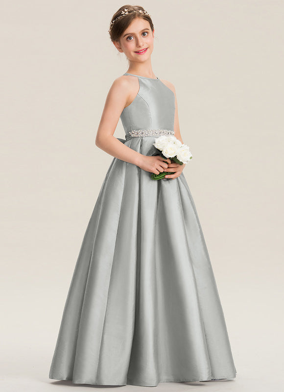 Robe Cérémonie Gris Perle Satin - gallery 2