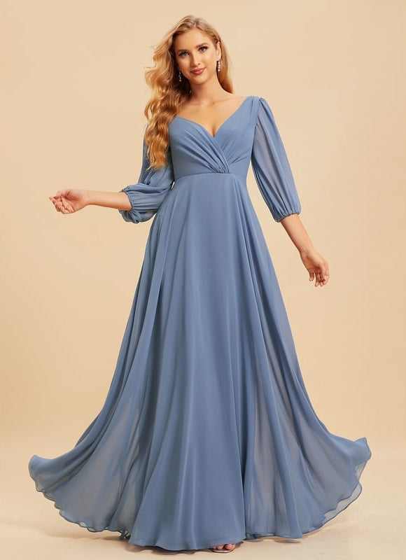 Robe Cérémonie Longue Volants Rose