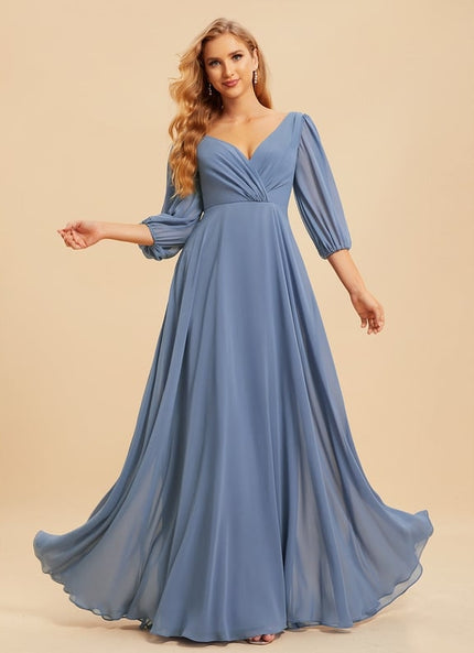 Robe Cérémonie Longue Volants Rose