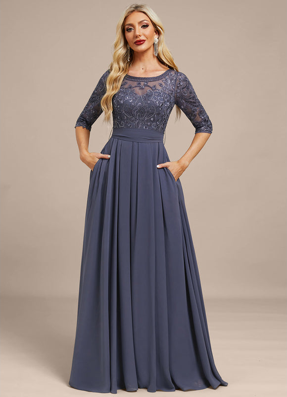 Robe Ceremonie Femme Manche Longue - gallery 2