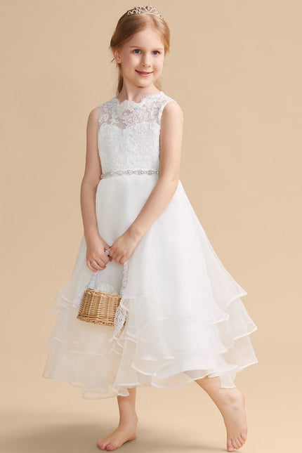 Robe Cérémonie Éblouissante Blanche