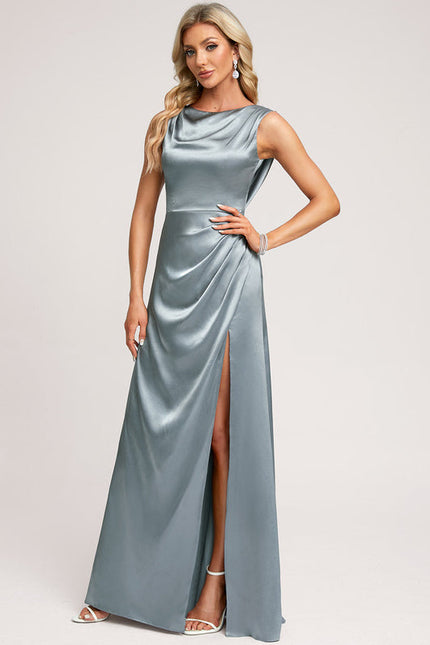 Robe Cérémonie Satinée Ajourée - gallery 1