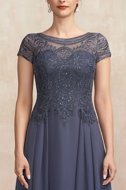 Robe Cérémonie En Dentelle Marine - gallery 6