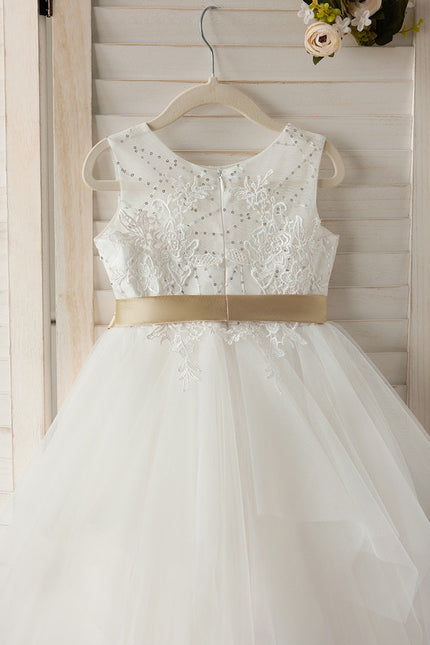 Robe Ceremonie Blanche Femme - gallery 1