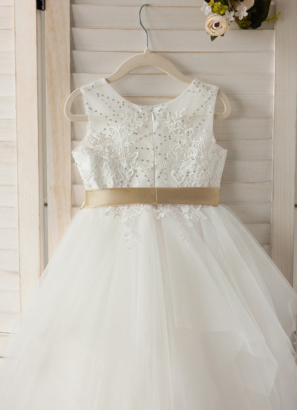Robe Ceremonie Blanche Femme - gallery 1