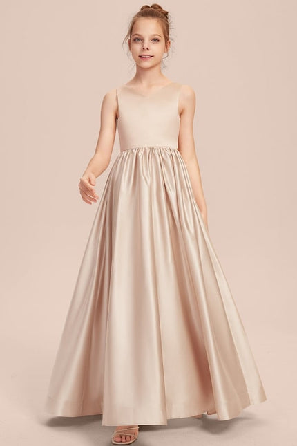 Robe Cérémonie Satin Longue Junior