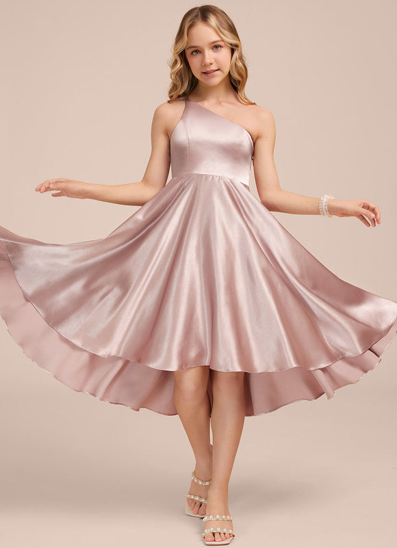 Robe Cérémonie Satin Rose Élégante - gallery 4