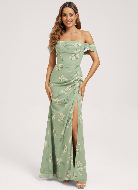 Robe Cérémonie Élégante À Décolleté - gallery 2