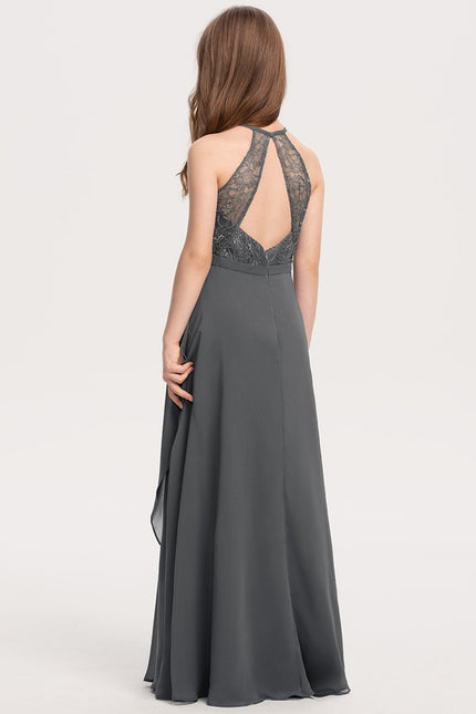 Robe Cérémonie Grise Éthérée - gallery 3