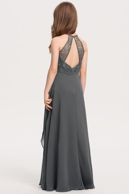 Robe Cérémonie Grise Éthérée - gallery 3
