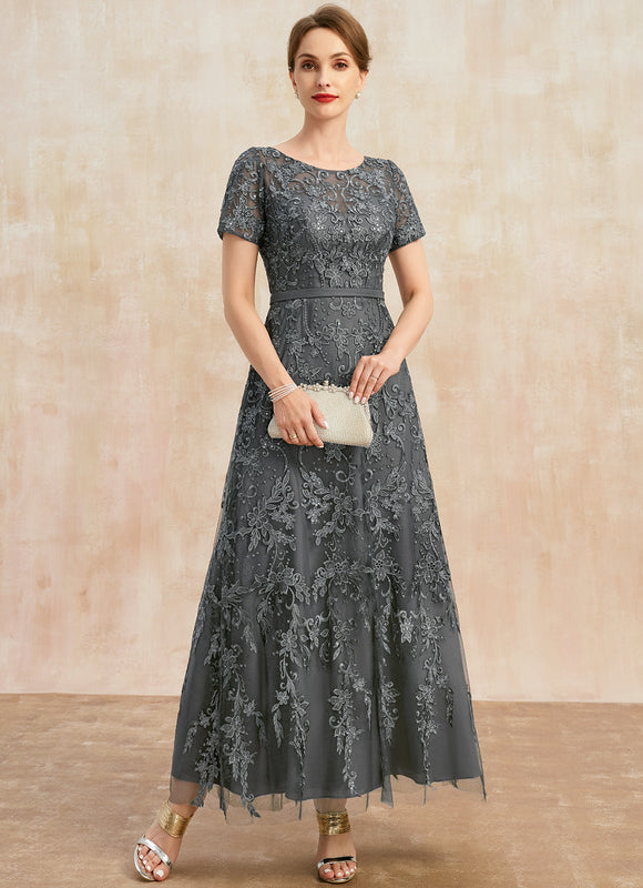 Robe Cérémonie Longue Violette Brodée