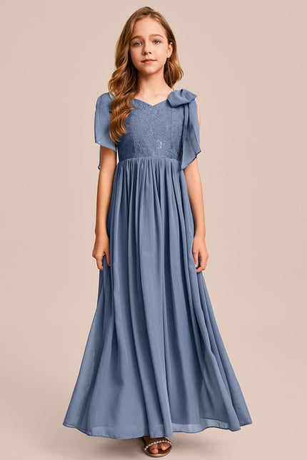 Robe Cérémonie Bleu Ciel Délicate - gallery 1