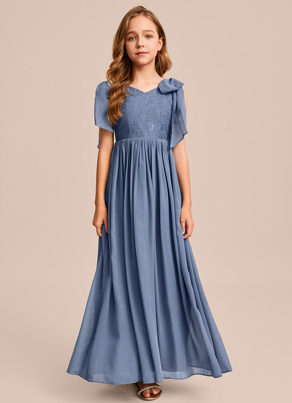Robe Cérémonie Bleu Ciel Délicate - gallery 1