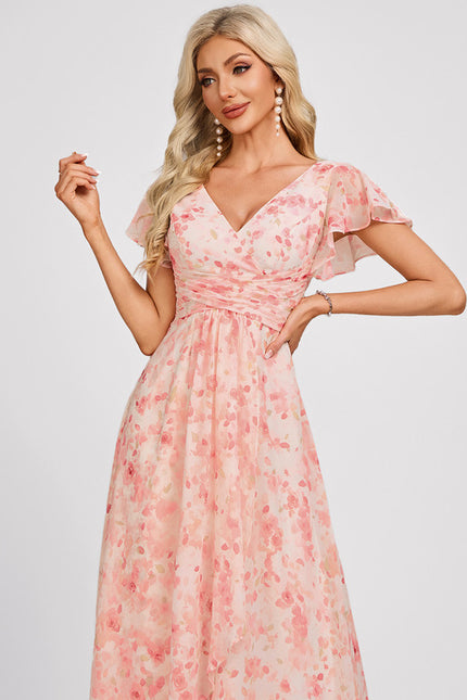 Robe Cérémonie Longue Volants Rose - gallery 4