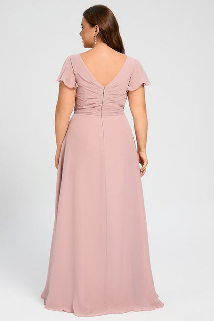 Robe Cérémonie Longue Volants Rose - gallery 6