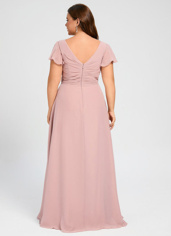 Robe Cérémonie Longue Volants Rose - gallery 6