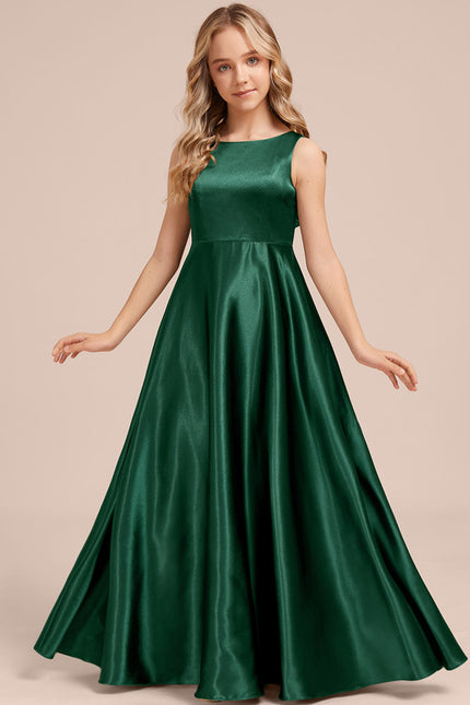 Robe Cérémonie Satin Bordeaux Chic - gallery 3