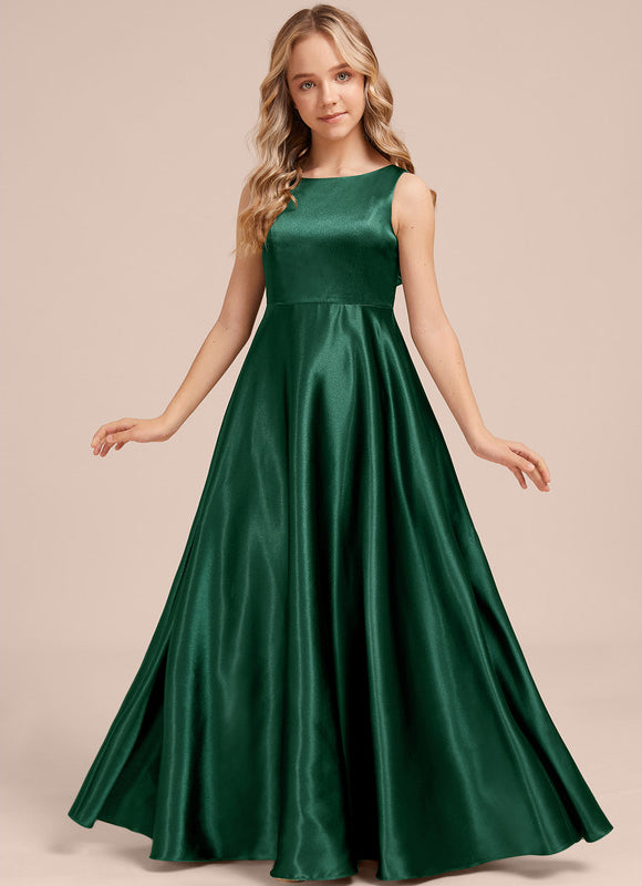 Robe Cérémonie Satin Bordeaux Chic - gallery 3