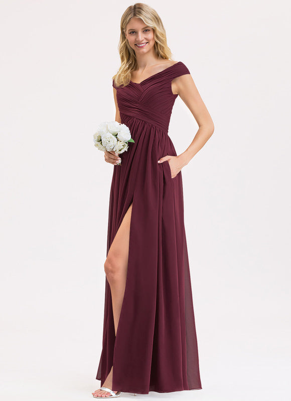 Robe Cérémonie Élégante À Décolleté - gallery 1