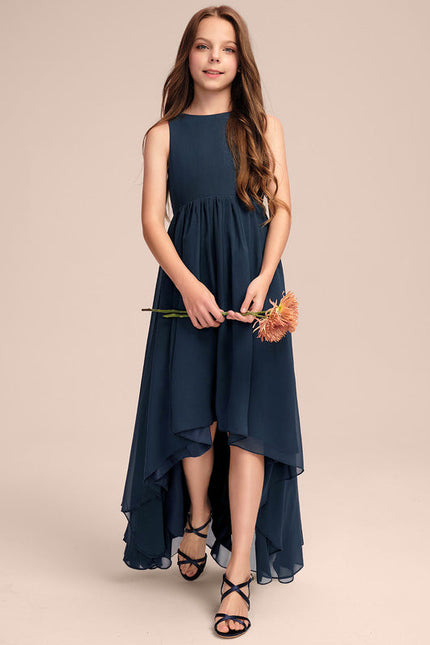 Robe Cérémonie Mousseline Marine - gallery 2