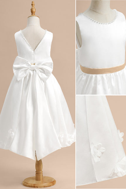 Robe Cérémonie Enfant Satinée Élégante