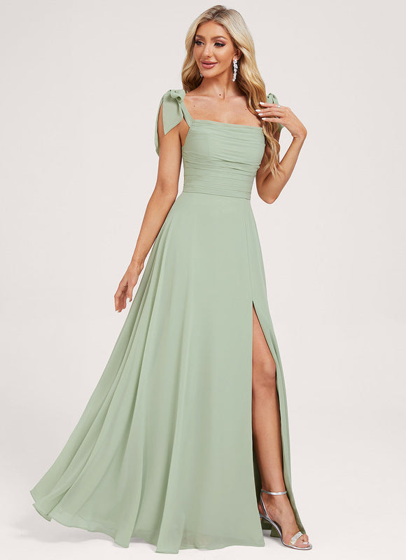 Robe Cérémonie Fluide Vert Amande - gallery 5