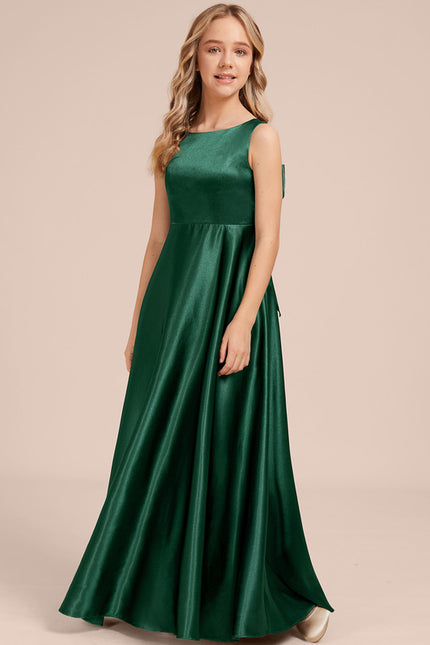 Robe Cérémonie Satin Bordeaux Chic - gallery 2