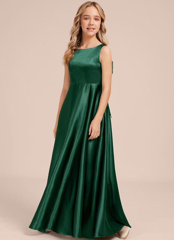 Robe Cérémonie Satin Bordeaux Chic - gallery 2