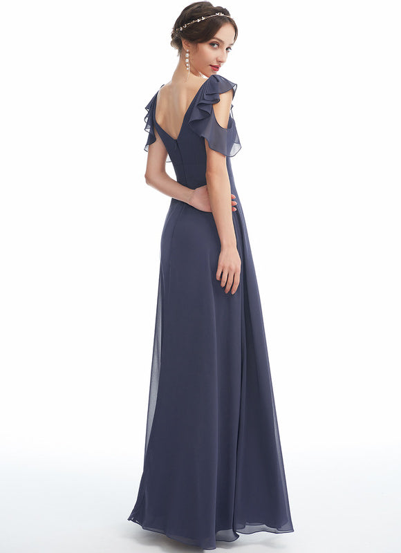 Robe Cérémonie Longue Volants Rose - gallery 2