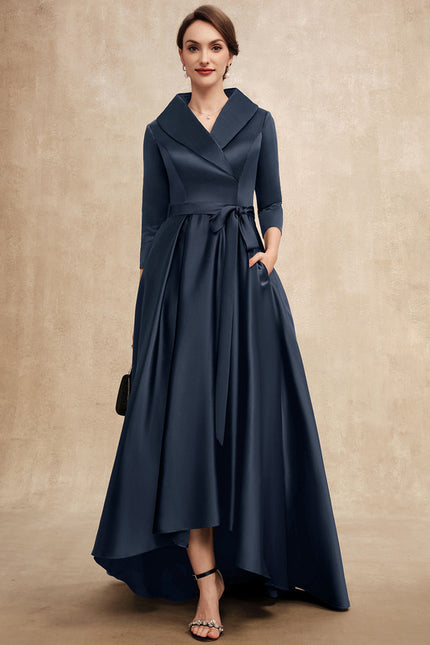 Robe Cérémonie Chic Asymétrique Satiné - gallery 2