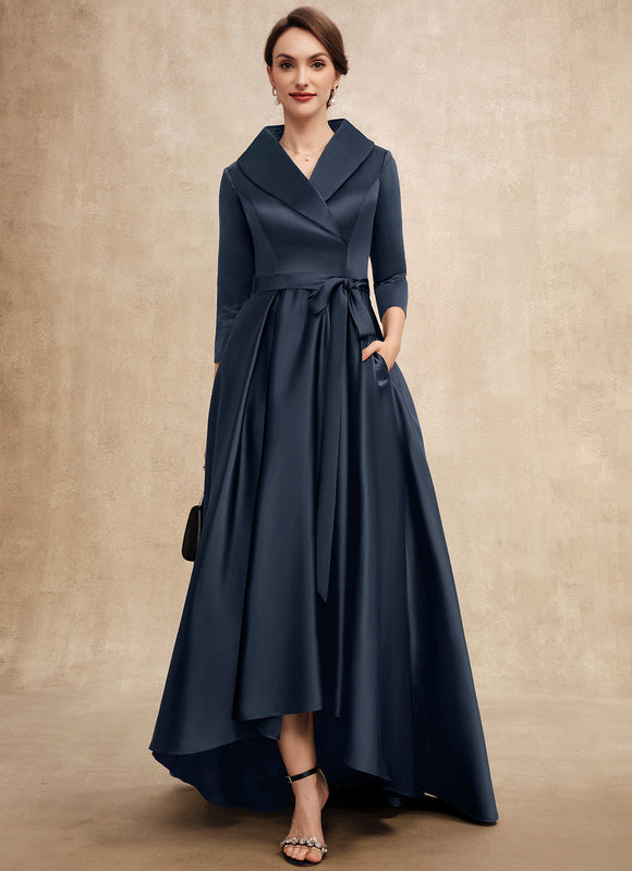 Robe Cérémonie Chic Asymétrique Satiné - gallery 2