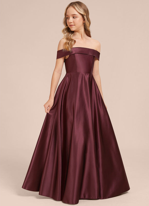 Robe Cérémonie Satin Bordeaux - gallery 2